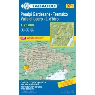 Prealpi Gardesane / Tremalzo / Valle di Ledro / Lago di Ledro | Tabacco, map 071