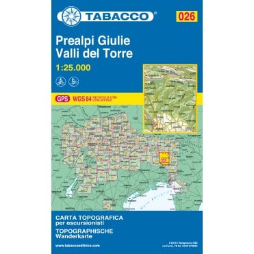 Prealpi Giulie / Valli del Torre | Tabacco, map 026