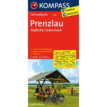 Prenzlau, Southern Uckermark | Kompass cycling map 3029