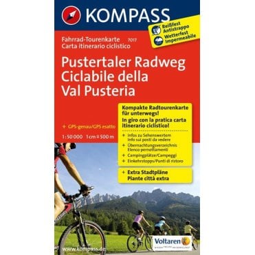 Pusterbike cycle path - Val Pusteria - Kompass cycle tour map 7017