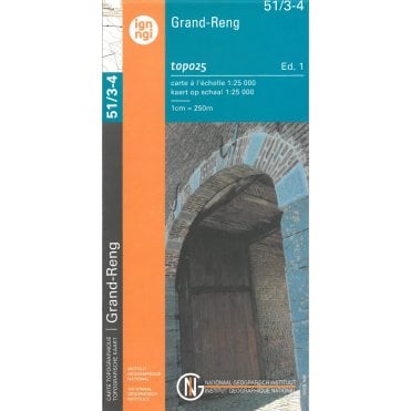 Quevy Rouveroy - Belgium IGN Topo map 51/3-4