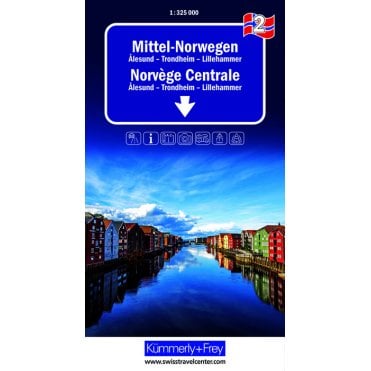 Regional road map of (Central) Norway 2: Oslo - Bergen - Alesund