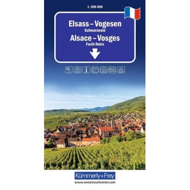 Regional Road Map of France: Alsace, Vosges, Black Forest