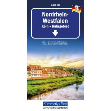 Regional road map of Germany 3: North Rhine-Westphalia, Cologne, Ruhr