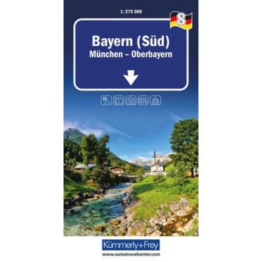 Regional road map of Germany 8: Bavaria South
