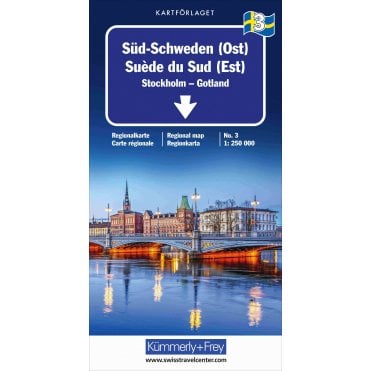 Regional road map of Sweden 3: (East) Stockholm: Gotland