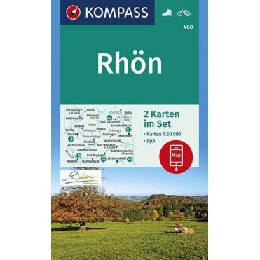 Rhon (2 map set) | Kompass hiking map 460