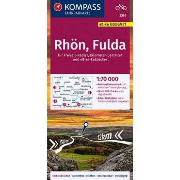 Rhön - Fulda | Kompass cycling map 3356