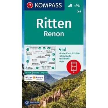 Ritten, Renon | Kompass hiking map 068