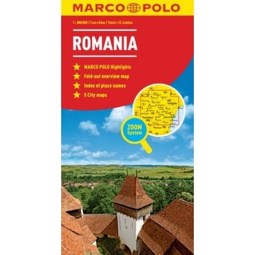 Romania and Republic of Moldova Marco Polo Map