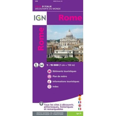 Rome - IGN Street and tourist map 86302