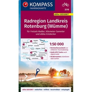 Rotenburg District (Wümme) | Kompass cycling map 3218