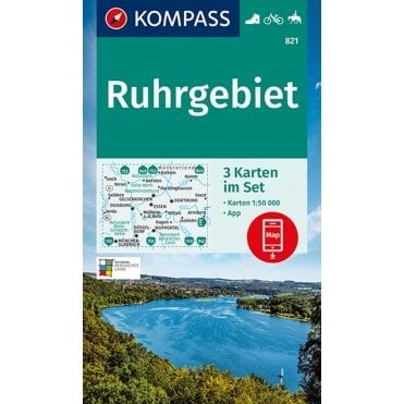 Ruhrgebiet (3 map set) | Kompass hiking map 821