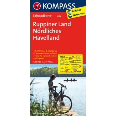 Ruppin country, Northern Havelland | Kompass cycling map 3028