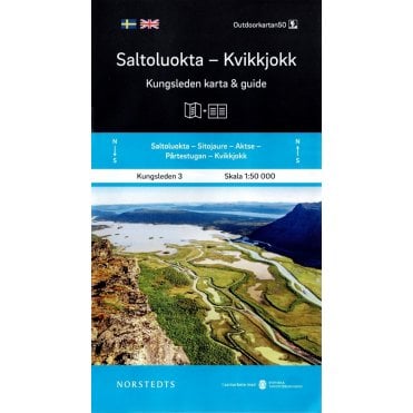 Saltoluokta - Kvikkjokk. Kungsleden hiking trail map & guide