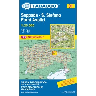 Sappada San Stefano / Forni Avoltri | Tabacco, map 01