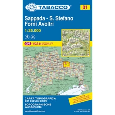 Sappada San Stefano / Forni Avoltri | Tabacco, map 01