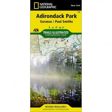 Saranac, Paul Smiths: Adirondack Park Trail Map - Nat Geo 746