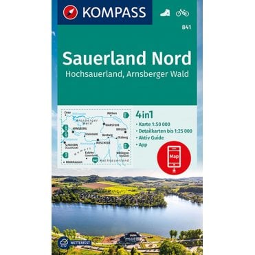 Sauerland 1: Sauerland, Arnsberg Forest | Kompass hiking map 841