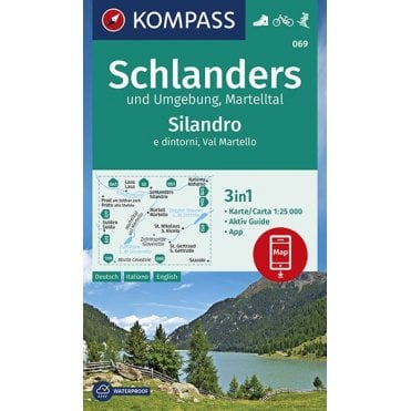 Schlanders and surroundings, Val Martello | Kompass hiking map 069