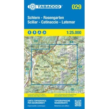 Sciliar / Catinaccio / Latemar | Tabacco, map 029