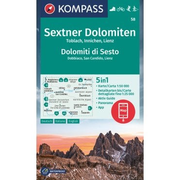 Sesto Dolomites | Kompass hiking map 58