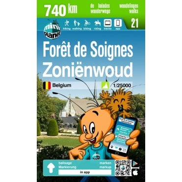 Sonian Forest Walking & Cycling Map | Mini-Planet sheet 21
