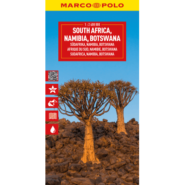 South Africa Namibia Botswana Marco Polo Map
