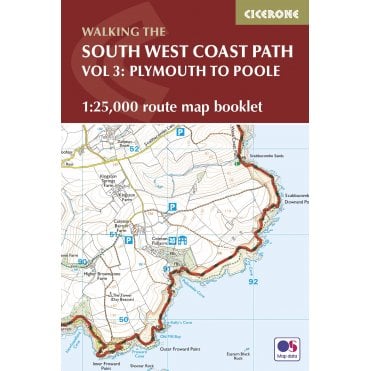 South West Coast Path Map Booklet - Vol 3: Plymouth to Poole : 1:25k OS Route Mapping