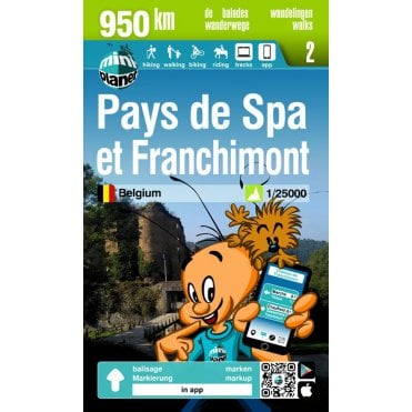 Spa et Franchimont Walking & Cycling Map | Mini-Planet sheet