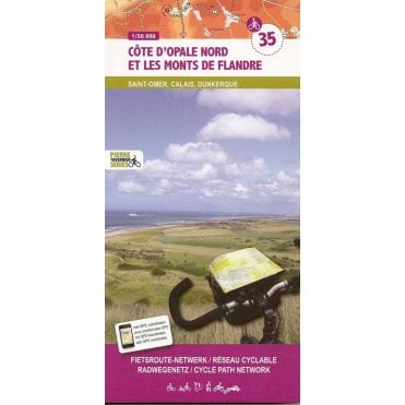 35: Cote dOpale North and Les Monts De Flandre Cycling Map
