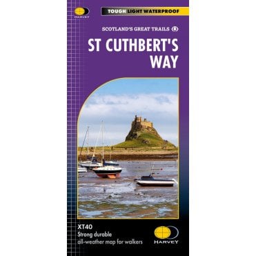St Cuthberts Way XT40 Route Map - Melrose Abbey to Holy Island