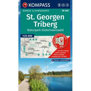 St. Georgen, Triberg, Southern Black Forest | Kompass hiking map 885
