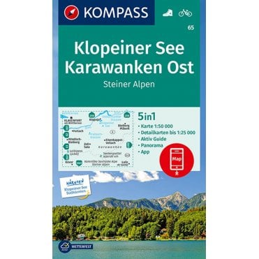 St.Kanzian, Karawanken East, Steiner Alps | Kompass hiking map 65