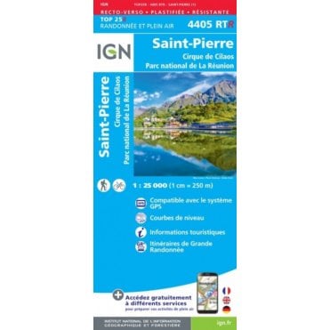 St-Pierre / Cirque de Cilaos (Réunion Island) - IGN map 4405 RTR