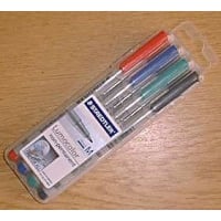 Staedtler Lumocolor Marker Pens Non Permanent Fine Assorted Pack of 4