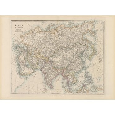 Stanford's Folio Asia Map, by J. Arrowsmith (1884)