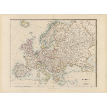 Stanford's Folio Europe Map, by J. Arrowsmith (1884)