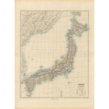 Stanford's Folio Japan Map (1884)