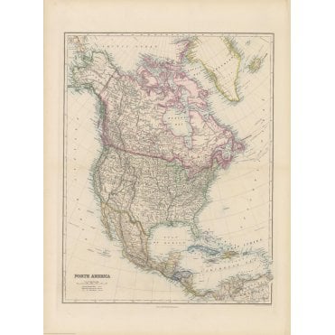 Stanford's Folio North America Map (1884)