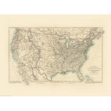 Stanford's Folio Smaller Railway Map of the United States (1
