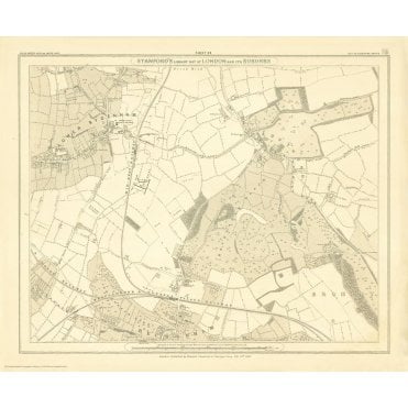 Stanford's Library Map of London Sheet 24 Black and White (1