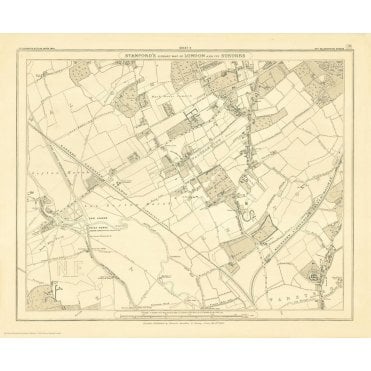 Stanford's Library Map of London Sheet 4 Black and White (18