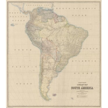Stanford's Library Map of South America (1864)