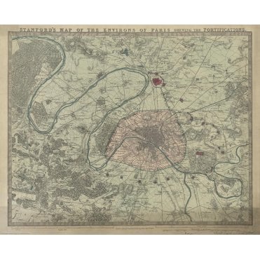 Stanford's Map of the Environs of Paris (1870)