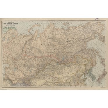 Stanford's Map of the Siberian Railway (1904)