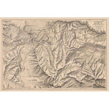 Stanford's New Map of Kabul (1880)