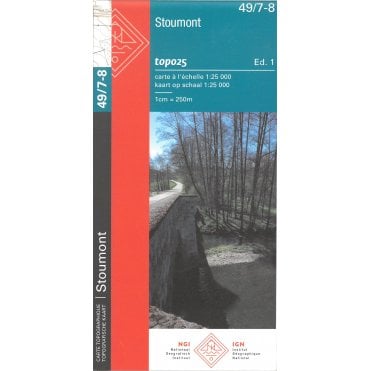 Stoumont - Belgium IGN Topo map 49/7-8