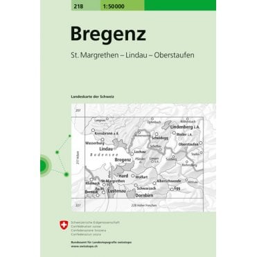 Swiss National Map 218: Bregenz