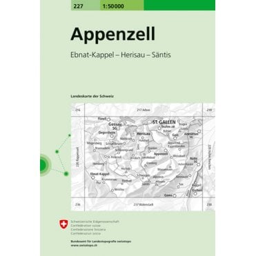 Swiss National Map 227: Appenzell
